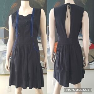 Agnès B. | Sleeveless Poplin Dress with Cut-out Back